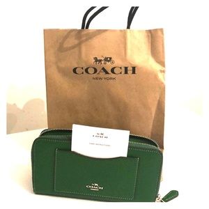 Green Authentic Coach Wallet